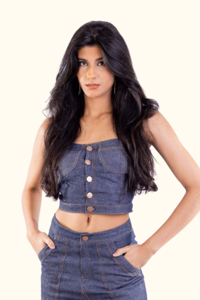 CROPPED JEANS BOTOES