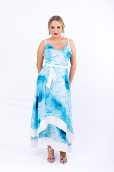 VESTIDO GODE DUPLO AGUAS CRISTALINAS