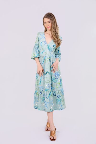 VESTIDO MIDI FUNDO DO MAR NORONHA