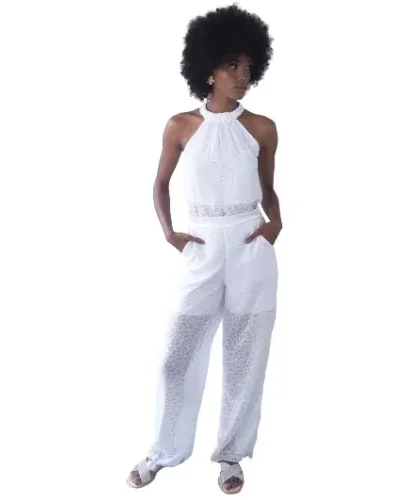 CALÇA TEXTURA FLORES