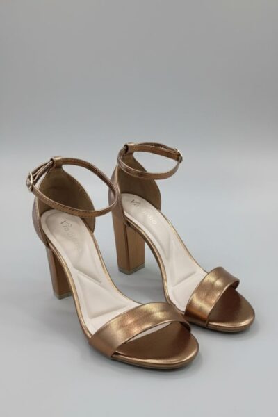 SANDALIA SALTO ALTO BRONZE